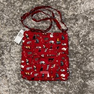 Vera Bradley Holiday Cats Hipster Crossbody Purse